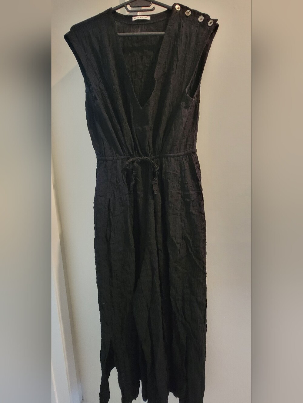 Robin Piccone Black Sleeveless V-Neck Jumpsuit S